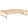 2 Piece Patio Lounge Set Solid Wood Pine