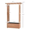 Outsunny Raised Garden Bed with Arch Trellis for Vine Climbing Plants