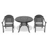3-Piece Set Of Cast Aluminum Patio Furniture With Cushions