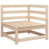 2 Piece Patio Sofa Set Solid Wood Pine