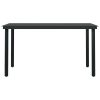 5 Piece Patio Dining Set Gray and Black