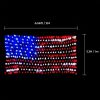 1PC American Flag Net Light; Outdoor Waterproof Mesh Lights; LED String Light; Multicolor Lights For Garden  Wall Decor