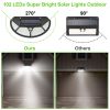 Wall Solar Powered Lights Outdoor 102 LEDs IP65 Waterproof Solar Lamps