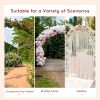 Outsunny 90in Wood Garden Arbor Arch with Trellis Wall for Climbing & Hanging Plants,