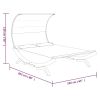 Patio Lounge Bed with Canopy 65"x79.9"x49.6" Solid Bent Wood Cream