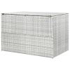 Patio Storage Box Light Gray 59.1"x39.4"x39.4" Poly Rattan