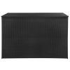 Patio Storage Box Black 59"x39.4"x39.4" Poly Rattan
