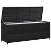 Patio Storage Box Black 59"x19.7"x23.6" Poly Rattan
