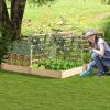 Raised Garden Bed with 2 Planter Boxes and 3 Trellis Natural