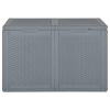 Patio Storage Box Gray PP Rattan 47.6 gal