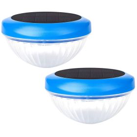 2Pcs Solar Powered Floating LED Light IP65 Waterproof Rechargeable Pool Lamps Gradient Multicolor Changing Outdoor Decorative Lights