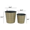 10.2" Self watering Wicker Decor Planter