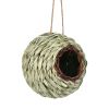Charming Decorative Hummingbird House Hand-woven Hung Straw Nest Natural Grass