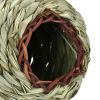 Charming Decorative Hummingbird House Hand-woven Hung Straw Nest Natural Grass