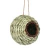 Charming Decorative Hummingbird House Hand-woven Hung Straw Nest Natural Grass