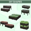 Outsunny 4 Piece Raised Garden Bed with Legs, Self-Watering Planter Box Raised Bed to Grow Flowers, Herbs & Vegetables, Brown - as Pic