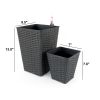 2 Pack Smart Self watering Square Planter.
