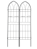 4 Pack Metal Garden Trellis 78.7" x 19.7" Rustproof Trellis for Climbing Plants Outdoor Flower Support Black