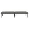 3 Piece Patio Lounge Set Dark Gray Half Round Poly Rattan