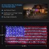 American Flag Lights Super Bright LEDs; Waterproof LED US Flags Light for 4th of July Decorations
