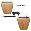 2-Pack Smart Self-watering Planter Pot for Indoor and Outdoor - Light Wood - Square Cone - as Pic