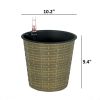 10.2" Self watering Wicker Decor Planter