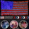 American Flag Lights Super Bright LEDs; Waterproof LED US Flags Light for 4th of July Decorations