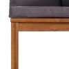 12 Piece Patio Lounge Set with Cushion Solid Acacia Wood