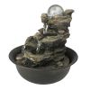 8.3inches Rock Cascading Tabletop Fountain with LED Light