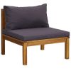 12 Piece Patio Lounge Set with Cushion Solid Acacia Wood