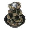 8.3inches Rock Cascading Tabletop Fountain with LED Light