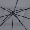 Outsunny 9.8' x 9.8' Gazebo Replacement Canopy, 2-Tier Top UV Cover for 9.84' x 9.84' Outdoor Gazebo, Dark Gray (TOP ONLY)