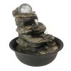 8.3inches Rock Cascading Tabletop Fountain with LED Light