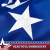 2 Pack USA Pleated Fan Flag 1.5x3 Feet American USA Bunting Decoration Flags EMBROIDERED Patriotic Stars & Sewn Stripes Canvas Header and Brass Gromme