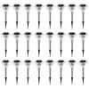 24Packs Solar Garden Lights Outdoor IP44 Waterproof Solar Pathway Lights Color Changing Landscape Lamps