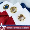 2 Pack USA Pleated Fan Flag 1.5x3 Feet American USA Bunting Decoration Flags EMBROIDERED Patriotic Stars & Sewn Stripes Canvas Header and Brass Gromme