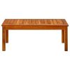 Patio Coffee Table 35.4"x19.7"x14.2" Solid Acacia Wood