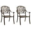 3 Piece Bistro Set Cast Aluminum Bronze