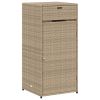 Patio Storage Cabinet Beige 21.7"x21.7"x43.7" Poly Rattan