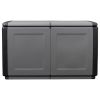 Patio Storage Box 37.8"x20.9"x22.4" 60.8 gal Dark Gray and Black