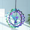 1pc 3D Colorful Rotating Wind Spinner Hummingbird Flowing Wind Chimes