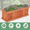 Wooden Decorative Planter Box for Garden Yard and Window - Brown