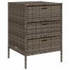 Patio Storage Cabinet Gray 21.7"x23.2"x31.5" Poly Rattan