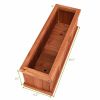 Wooden Decorative Planter Box for Garden Yard and Window - Brown