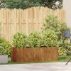 Planter Rusty 47.2"x15.7"x15.7" Weathering Steel
