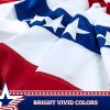 3 Pack USA Pleated Fan Flag 1.5x3 Feet American USA Bunting Decoration Flags PRINTED 150D Patriotic Stars and Stripes with Canvas Header and Brass Gro