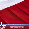 2 Pack USA Pleated Fan Flag 1.5x3 Feet American USA Bunting Decoration Flags EMBROIDERED Patriotic Stars & Sewn Stripes Canvas Header and Brass Gromme