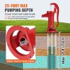 VEVOR Antique Well Hand Pitcher Pump, 25 ft Maximum Lift, Cast Iron Manual Hand Water Pump with Ergonomic Handle G1-5/8" Easy Installation