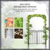 Outsunny 84" Garden Arch Arbor with Gate, Metal Arch Trellis, Garden Archway for Climbing Vines, Wedding Ceremony Decoration, Flourishes & Arrow Tips