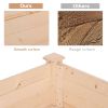 Outsunny Raised Garden Bed with Legs, 48" x 22" x 30", Elevated Wooden Planter Box, Self-Draining with Bed Liner for Vegetables, Herbs